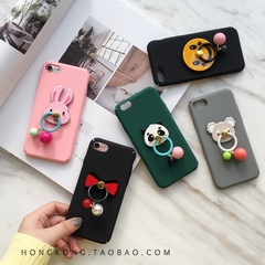 韩国可爱动物指环支架iPhone7手机壳7plus苹果6/6S全包磨砂保护套