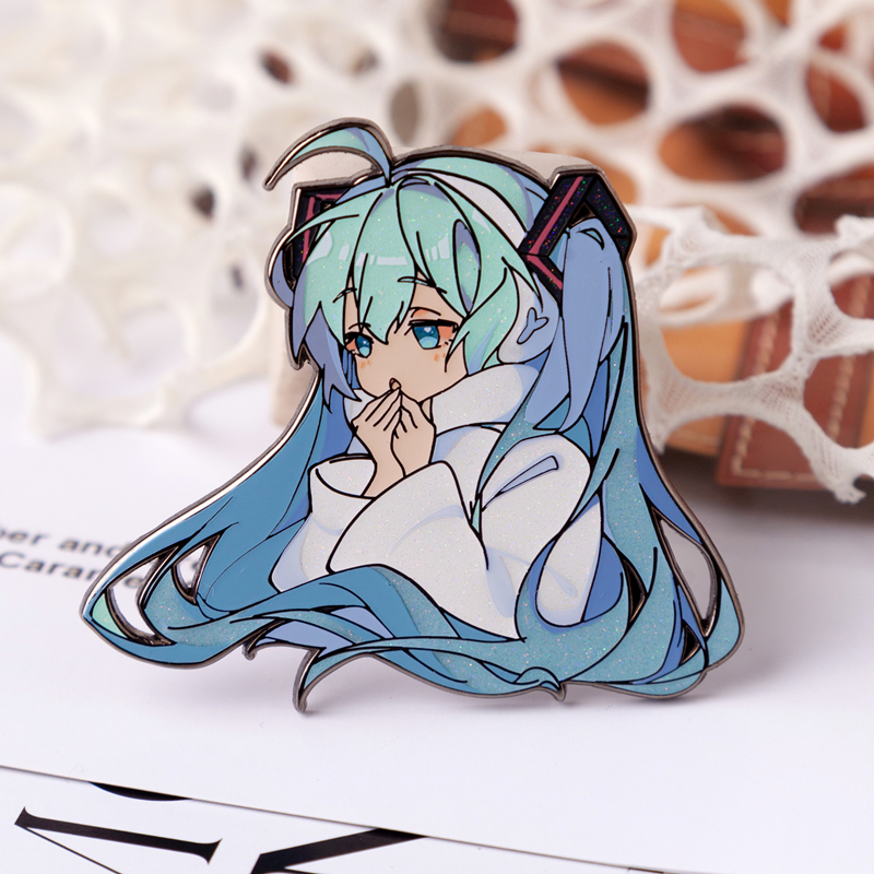 初音未来金属徽章胸针初始之音响彻未来周边饰品可改魔术贴冰箱贴