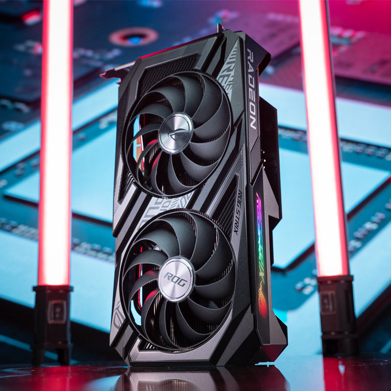 华硕 asus rog-strix-rx6600xt-o8g-gaming 家用办公电竞游戏显卡