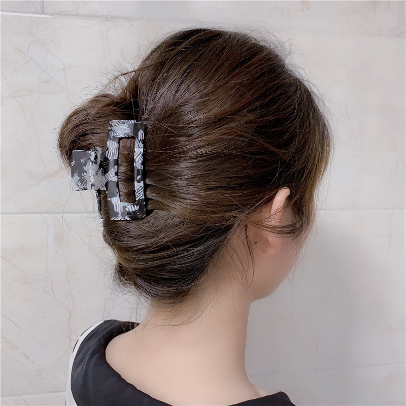 韩国醋酸法式复古大中号抓夹成年人女气质后脑勺发抓盘发马尾卡子