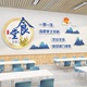 食堂文化墙贴纸职员工餐厅饭堂营养健康环境布置装饰挂画宣传标语