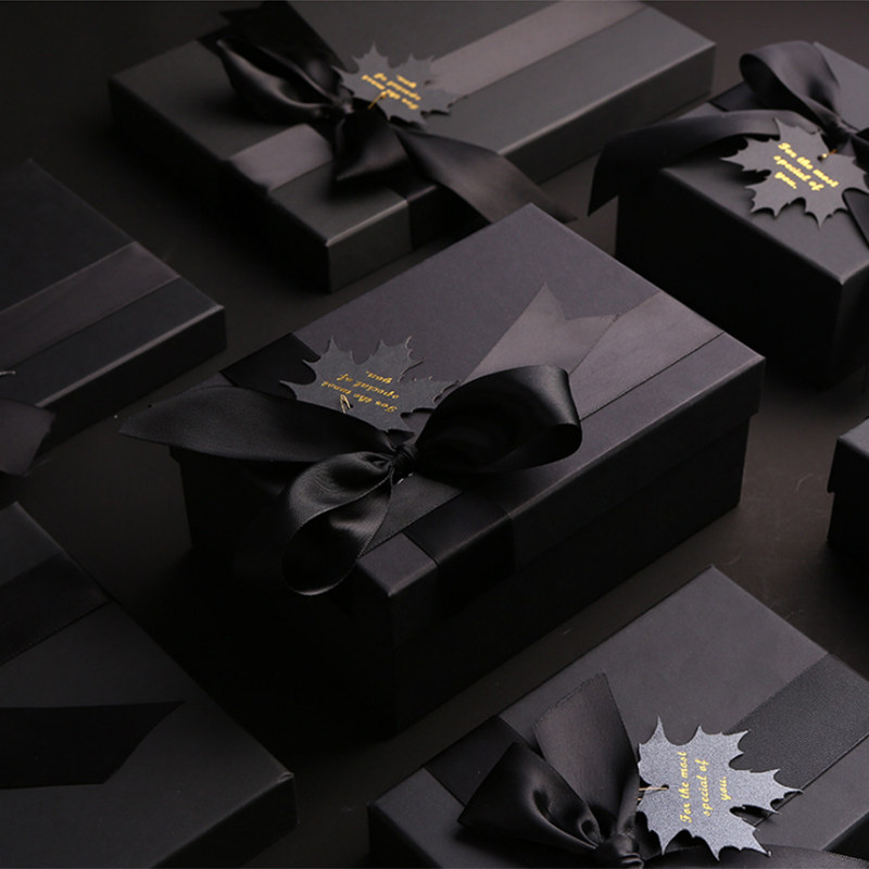 一折创意礼物盒子 大号_礼品盒礼盒空盒生日礼物盒黑色高级大号网红