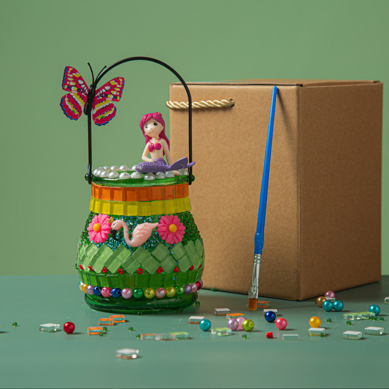 水晶彩瓶幼儿园儿童手工diy制作材料包玩具女孩作品