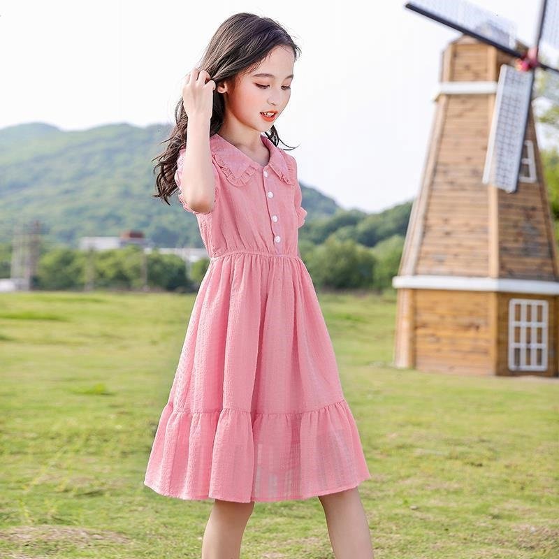 女童连衣裙夏装2021新款儿童装女孩夏季公主裙网红中大童洋气裙子