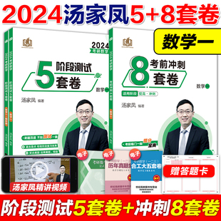 官方新版】2024考研数学汤家凤强化5套卷+冲刺8套卷 数一 汤家凤八套卷考场8套题 考研数学冲刺模拟题可搭李林四六套卷