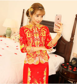 【秀禾服中式新娘礼服旗袍嫁衣】_二手_转让