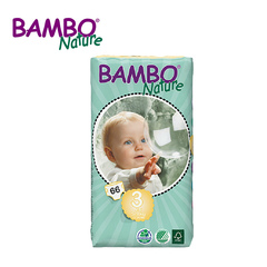 特价促销进口班博纸尿裤Bambo nature加量版3号尿不湿66片5-8KG