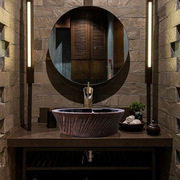Washbasin, basin, bathroom, industrial style, washstand, basin, washbasin, round washbasin, ceramic modern minimalist
