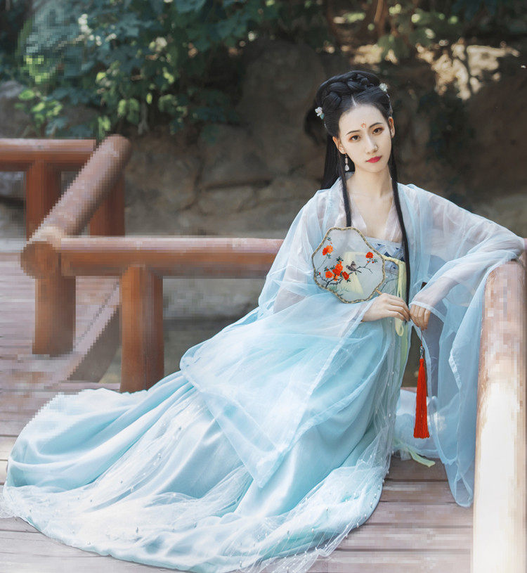 汉服女襦裙改良樱花汉服超仙棠梨煎雪