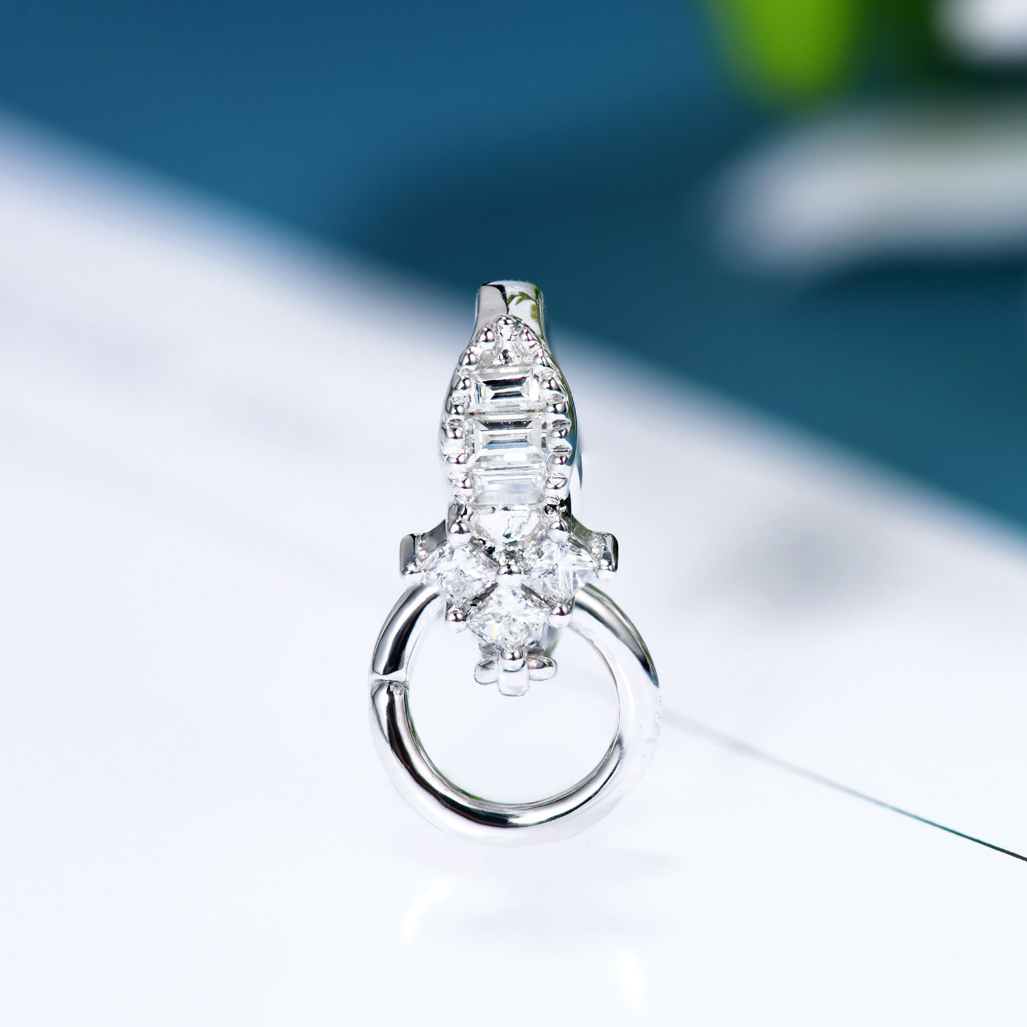 18k白金吊坠_宝石矿工 18k白金万能扣 可拆卸可挂吊件可搭配大吊坠