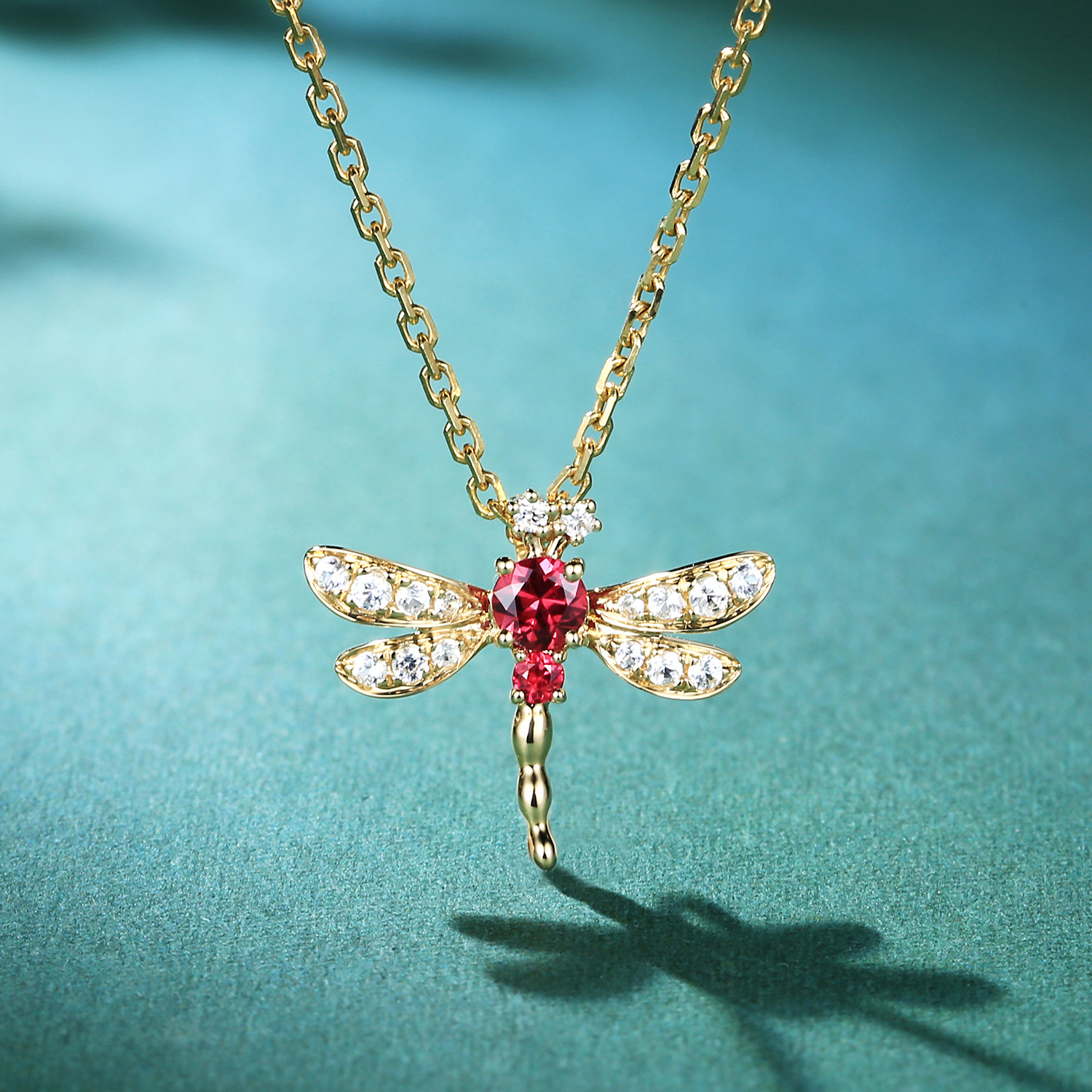 蜻蜓造型趣味俏皮 精致款颈饰女 - 宝石矿工上乘首饰定制专家