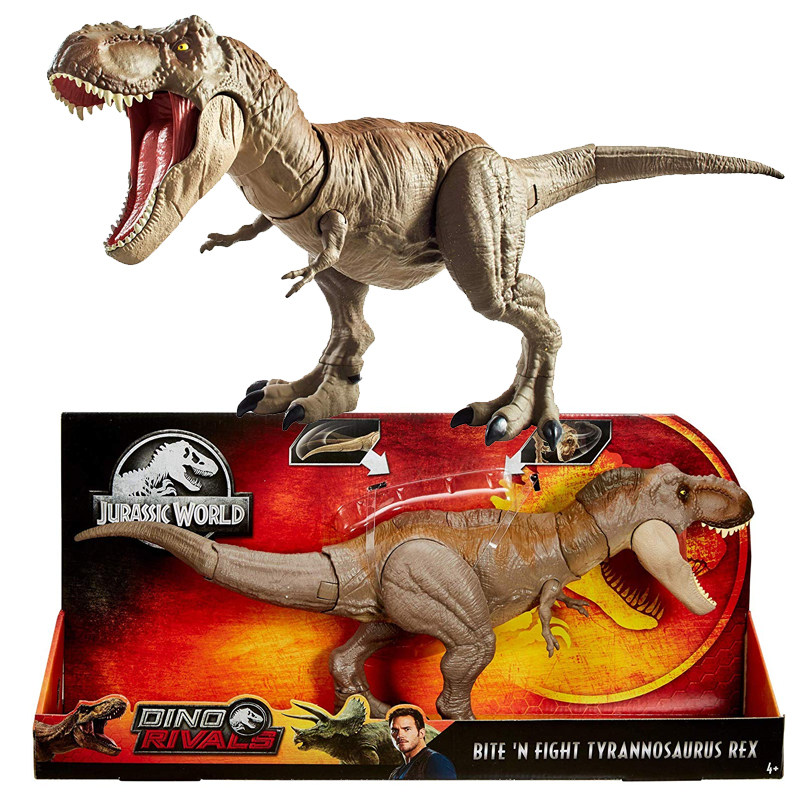 美泰正版侏罗纪世界2竞技霸王龙男孩可动恐龙玩具暴龙模型gct91