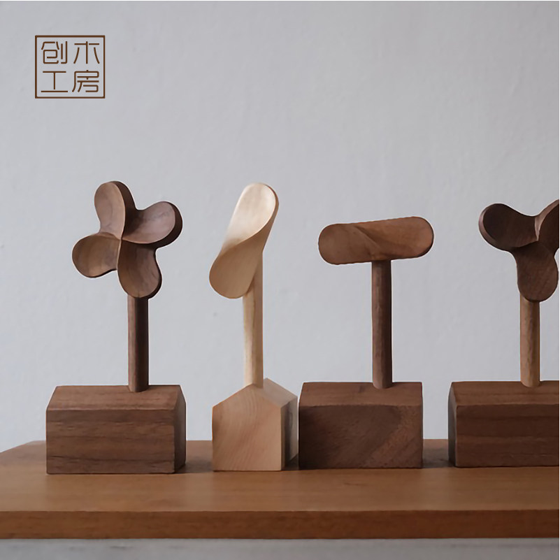 【等风来风车摆件】创木工房办公室饰品桌面客厅日式家居创意礼品