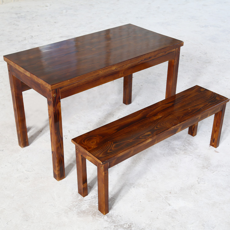 solid wood dining table and chair combination Hotel Dumplings The noodle shop Bench Snack bar Restaurant Restaurant Snack Bar Table stool Carbonizein the Residential furniture , Tables , Dining table category - from Buy2taobao.com to provide professional Taobao agent buy service