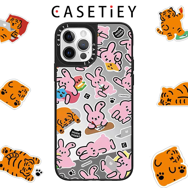 caseti苹果16手机壳iPhone15趣味MUZIK TIGER老虎14兔子13镜面12透明11亚克力pro防摔max磁吸magsafe男fy女款