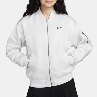 Nike耐克2024年女子双面穿棒球服运动休闲薄款棉服外套DV7877-025
