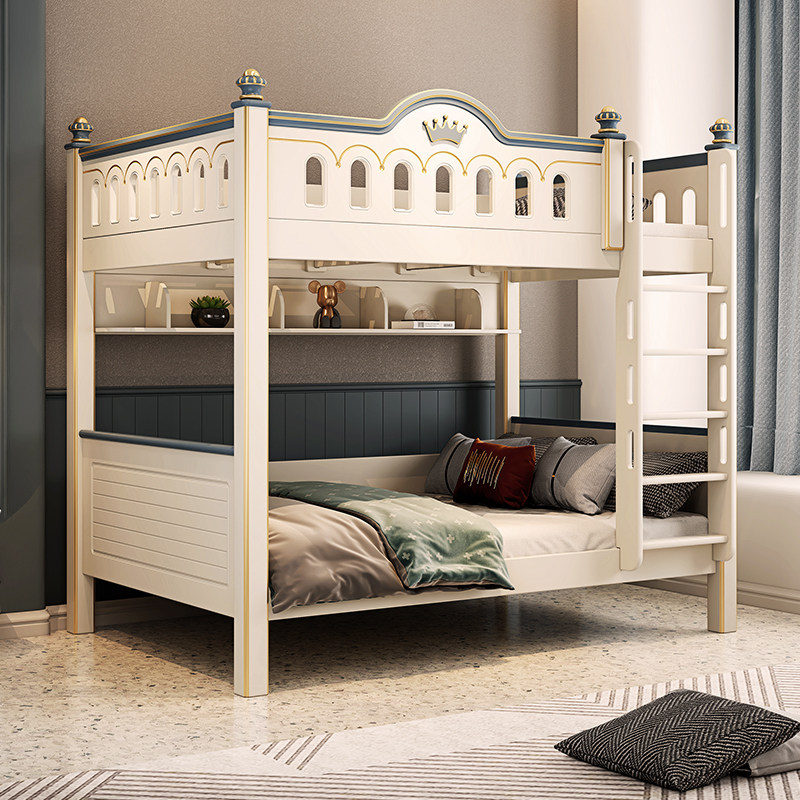 儿童床上下床两层平行床上下铺木床双层床大人高低床子母床小户型