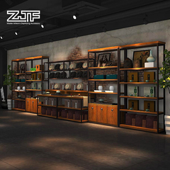 众匠坊ZJF 茶叶连锁专卖店陶瓷店装修设计费设计货架展示架订制