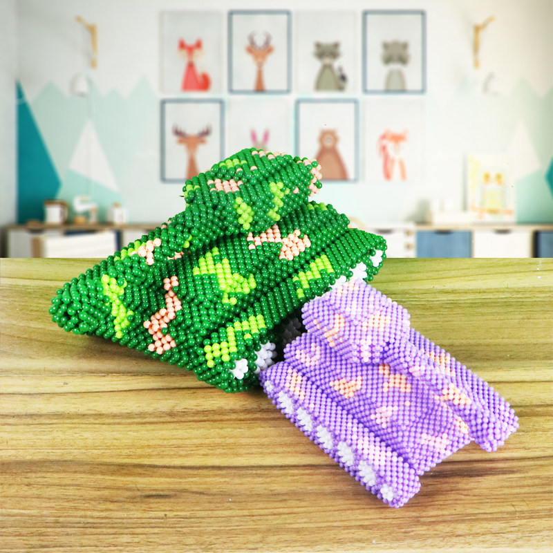 串珠 坦克 儿童亲子玩具 编织男孩女孩 玩具车 diy手工串珠材料包