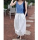 Acme2024夏季新款高腰百搭橡筋半身裙宽松显瘦纯色气质裙子 41090