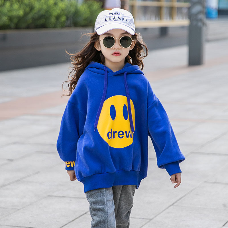 羊羔毛卫衣女童连帽_女童连帽加绒卫衣2019秋冬新款洋气儿童加绒外套