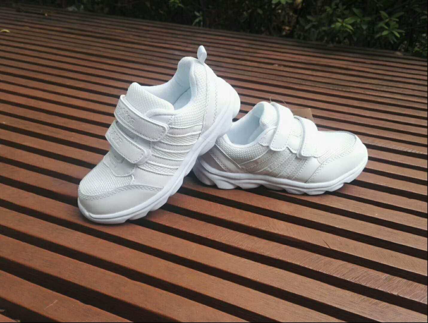 新款学校深圳校鞋中学小学生白色银边回鞋力经典工作服