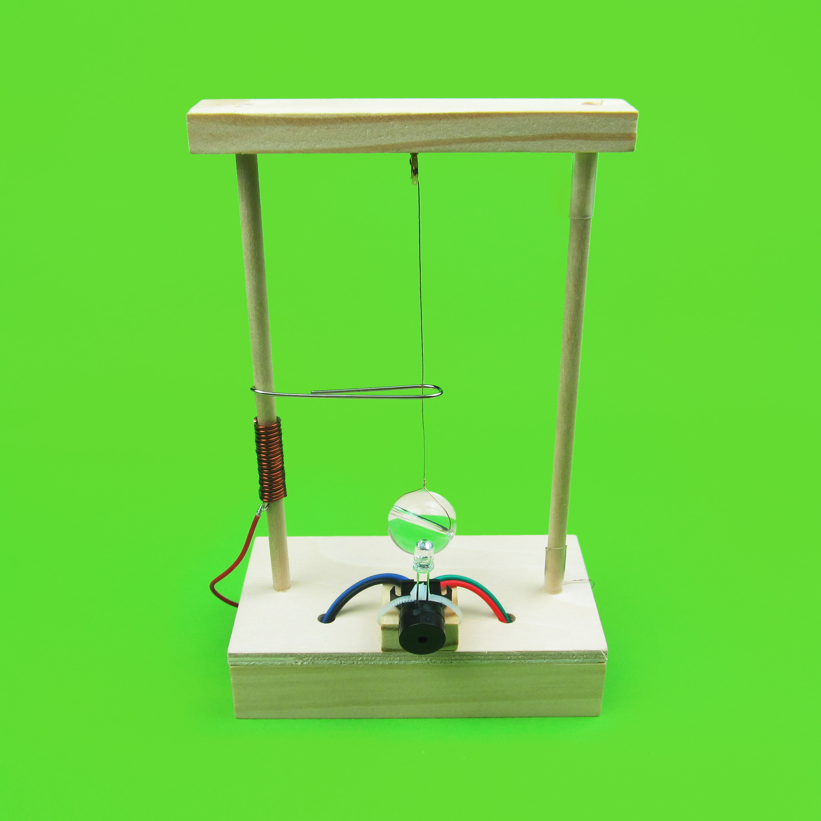 小扳手 diy科技小制作 科学小发明 地震报警器儿童科普手工制作