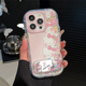 花丛凯蒂猫适用苹果16手机壳小米15保护套女款opporeno13镜面支架vivox200/s20防摔红米k80/note14/a3/findx8
