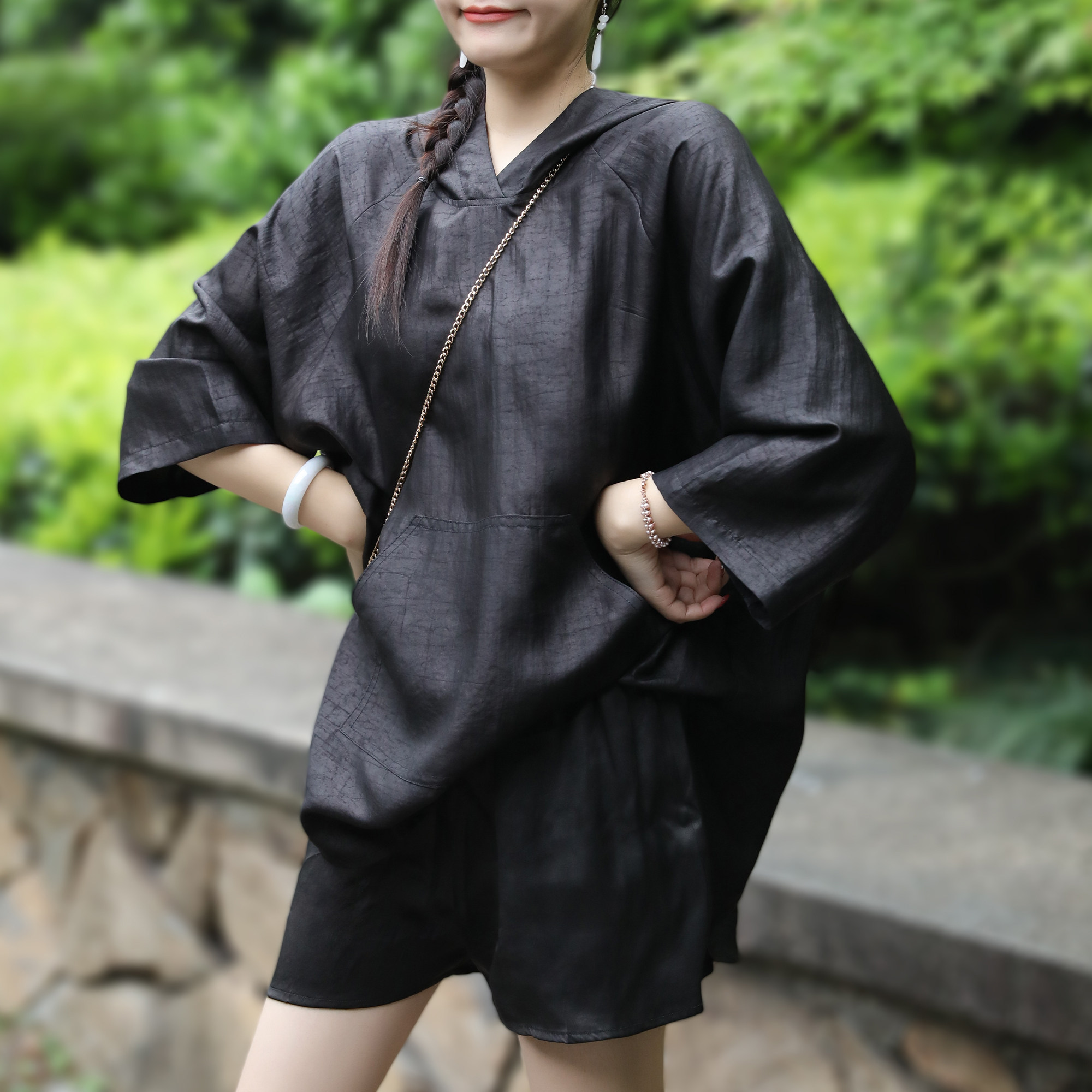 香云纱上衣年轻款