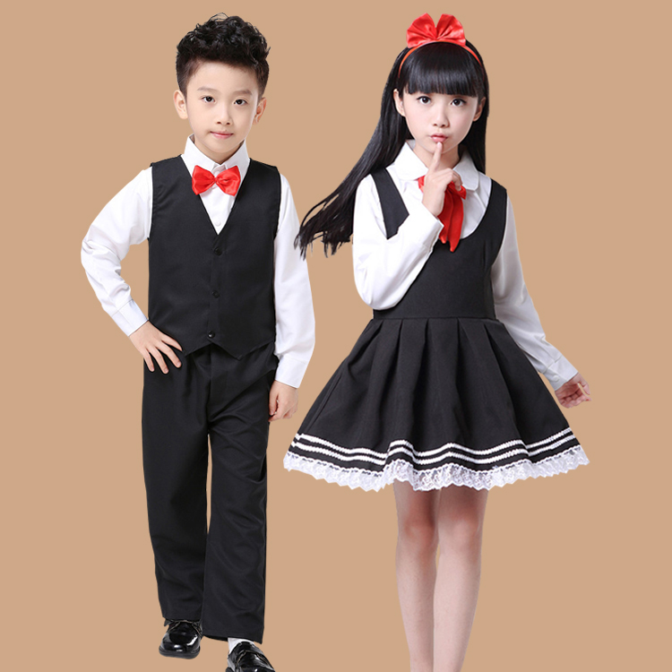六一儿童大合唱演出服男女童演讲比赛服中小学生诗歌朗诵表演服装