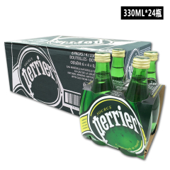 PERRIER法国含气天然矿泉水330ML*24瓶巴黎水原味  江浙沪皖包邮