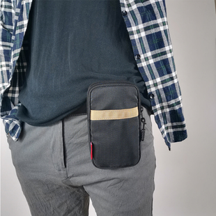 能装5.5寸苹果8plus手机包工作腰包男双拉链多功能防水小挂包竖款