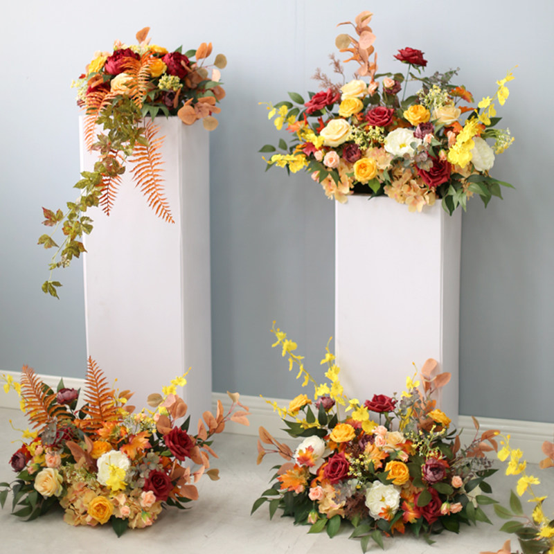 草坪婚礼布置套装花艺秋系婚庆装饰开业活动庆典摄影背景道具假花