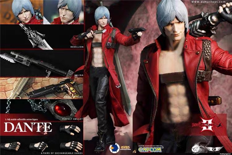 正版现货 asmus toys dmc031 1/6 the dante 鬼泣3 但丁 雕像