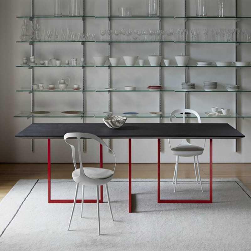 欧式实木办公桌创意长方形会议桌简约轻奢设计师书桌个性时尚餐桌