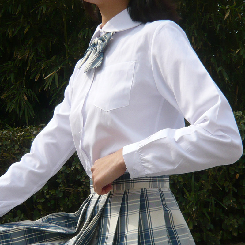 jk服装_jk衬衫长袖内搭学院风jk制服衬衫女日系正统上衣jk白衬衫基础