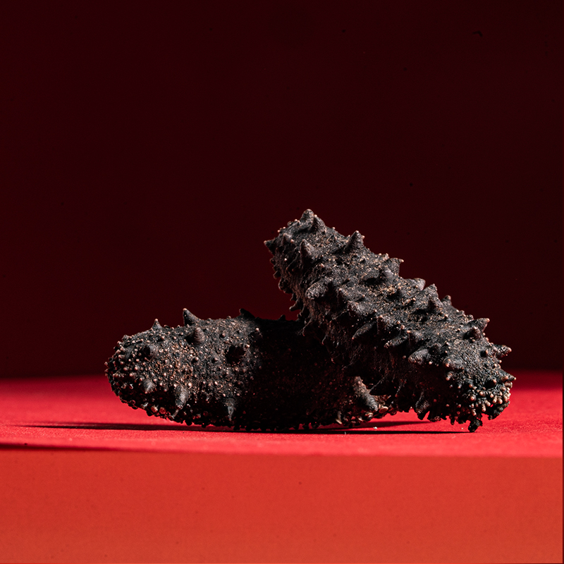 Laoyinjia sea cucumber Deep sea bottom sowing light dried sea cucumber thorn ginseng dry goods 50g gift box 5-6 heads