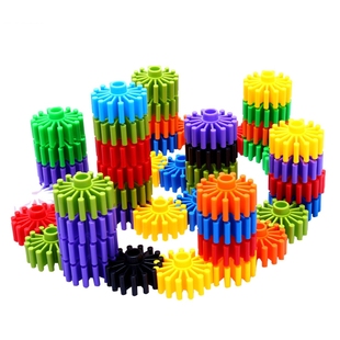 早教儿童趣味齿轮积木塑料拼插拼装积木益智幼儿园玩具袋装3岁上