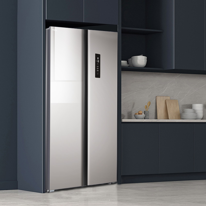 大容量tcl家用519升双开门厨房冰箱对开门风冷无霜两门节能