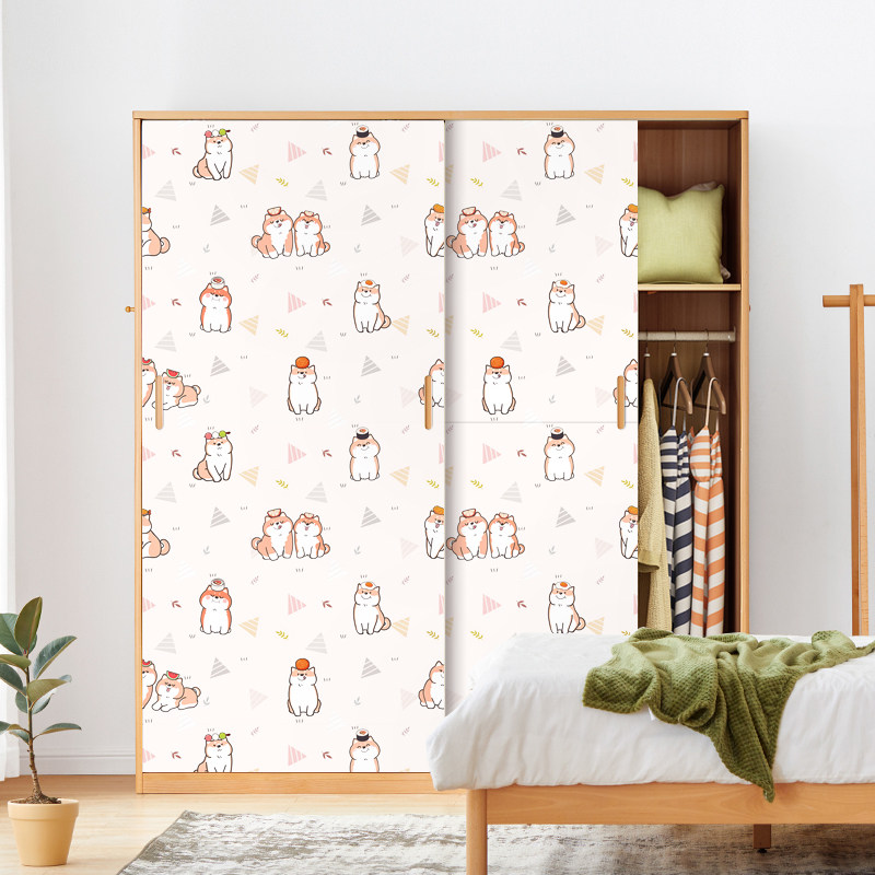 家具翻新改色贴膜柜门装饰温馨衣柜贴橱柜防潮防油防水自粘贴纸