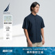 NAUTICA/诺帝卡男装25夏季新品亚麻混纺透气舒爽小立领衬衫WO5204