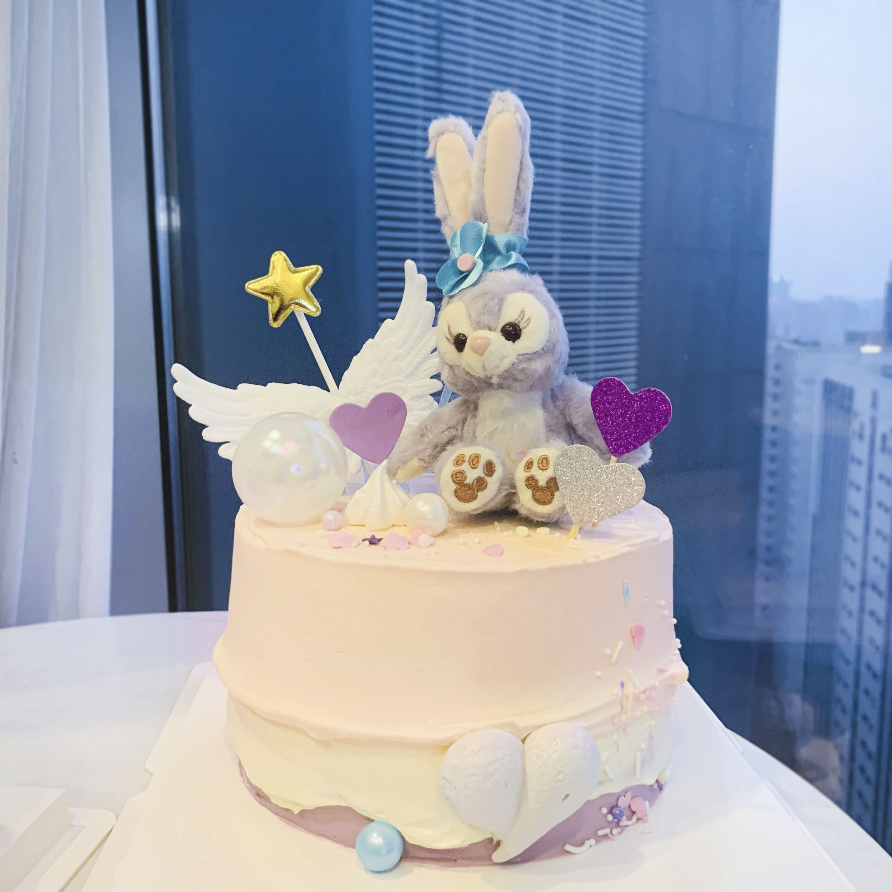 史黛拉网红可爱小兔子烘焙蛋糕装饰摆件儿童毛绒兔生日ins装扮