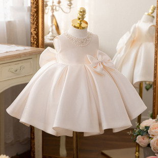 宝宝周岁礼服款女童一周岁洋气韩版花童婚礼小女孩舞台表演公主裙