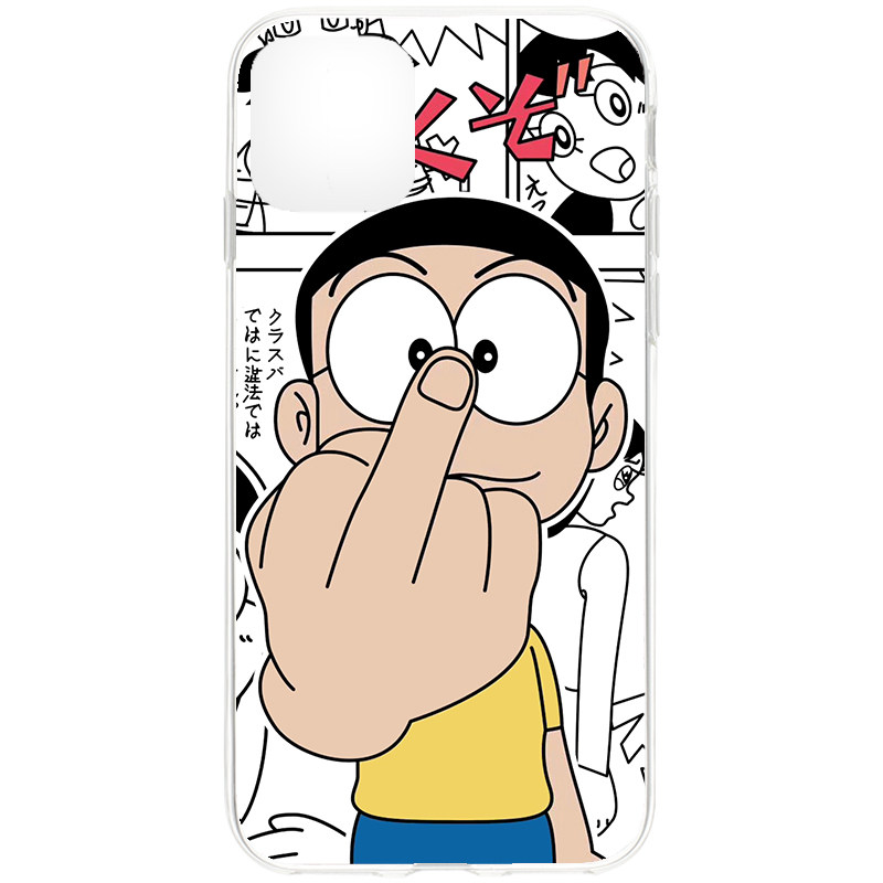 日韩卡通可爱大熊中指苹果xriphonexsi7手机保护套