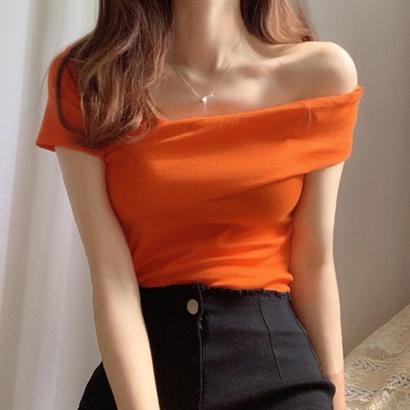 露肩t恤韩国