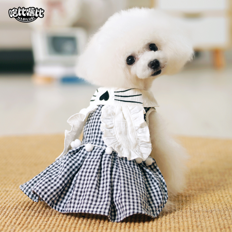狗狗衣服小型犬泰迪比熊宠物衣服夏天透气背带薄款小裙子宠物衣服