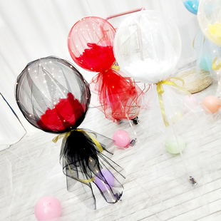 立柱网红发光波波球气球装饰创意结婚房生日派对场景布置求婚告白