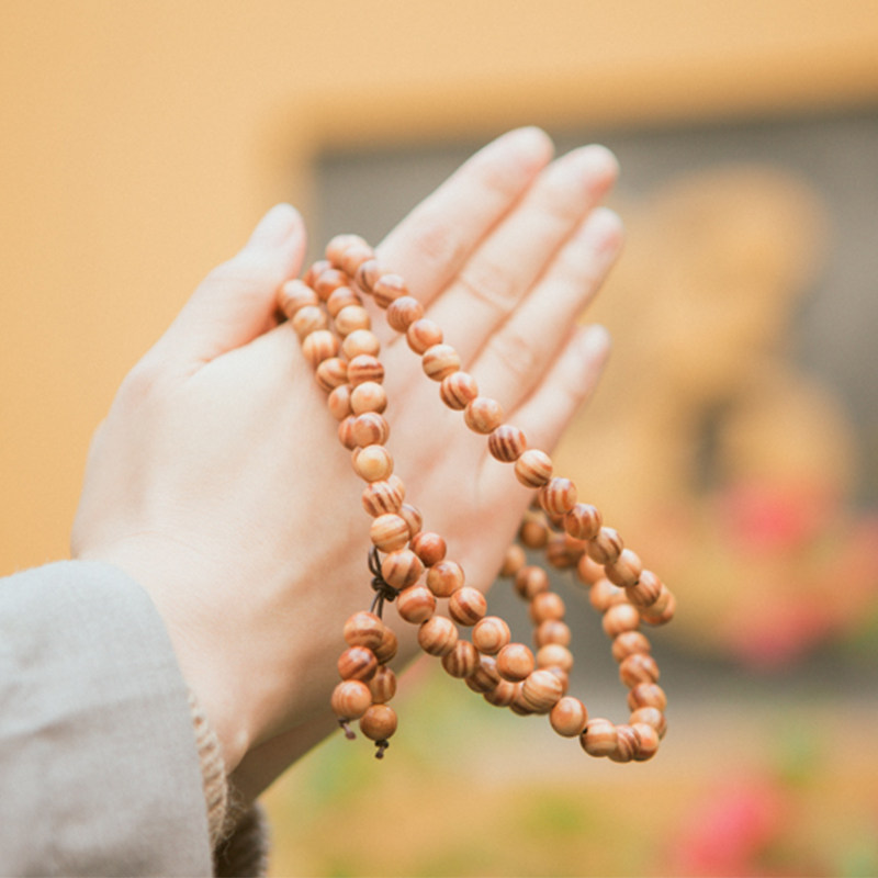 红檀黑檀木黄花梨沉香盘玩手持佛珠手串平安健康静心文玩串珠手链