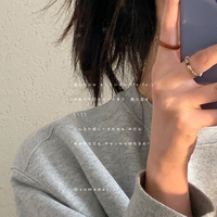 琥珀树脂戒指女时尚个性小众设计ins潮细圈食指戒指复古时尚指环