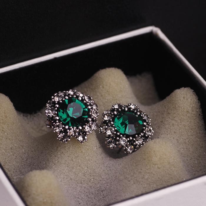Europe and America the republic of korea Luxurious high-grade Retro temperament Rhinestone Crystal Earrings Earrings lady temperament Earrings jewelry Accessoriesin the Accessories/Fashion Jewelry, Earring , Earrings category - from Buy2taobao.com to provide professional Taobao agent buy service